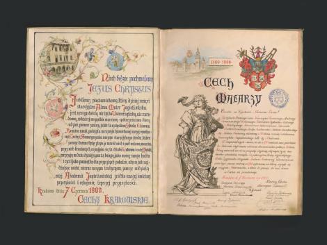 Zdjęcie nr 30 (34)
                                	                             Archiwum UJ, S II 954/166. 1400 Cechy Krakowskie Uniwersytetowi Jagiellońskiemu 1900.
                            