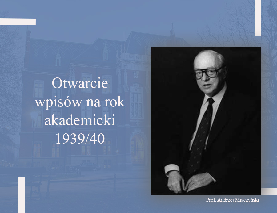 Otwarcie wpisów na rok akademicki 1939/40